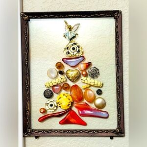 Handcrafted Vintage Frame Jewelry Christmas Tree